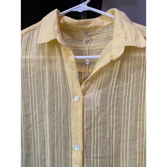 PQ Shea Cover Up Button Down Citrine Yellow Size XS/S - Picture 9 of 12